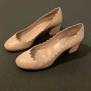 Chloe Lauren Scalloped Edge Block Heel (Nude/PinkTea, Suze 36)